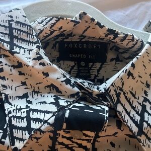 Foxcroft Stunning Black White Button Shaped Fit Shirt Longer Back 22w 3X NWOT